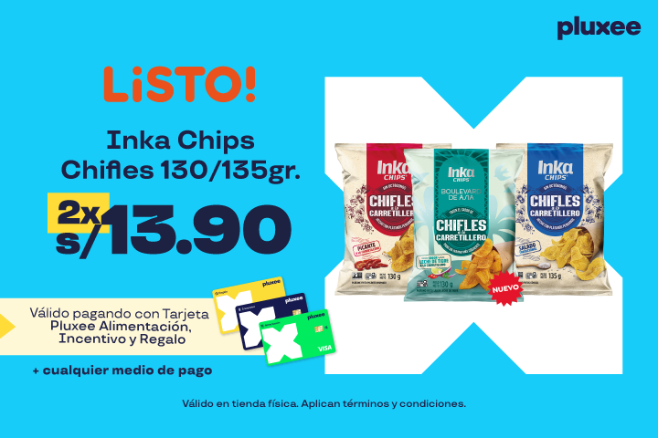 INKA CHIPS CHIFLES 130/135GR.2 X S/13.90